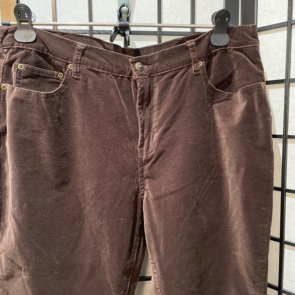 DG2  Diane Gilman Dark Brown Velvety Pants SZ 18W P - Picture 4 of 12
